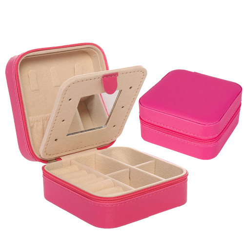 KElofoN Travel jewelry case Travel jewelry box Travel Jewelry Organizer Small Jewelry Organizer Box for Girls Women with Mirror (Rosy) KElofoN Travel jewelry case Travel jewelry box Travel Jewelry Organizer Small Jewelry Organizer Box for Girls Women with Mirror (Rosy)