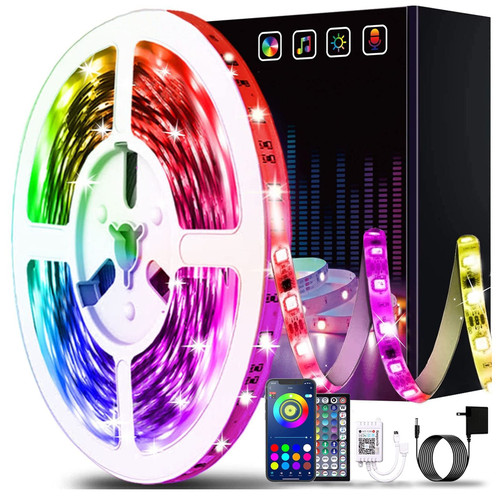 Keepsmile 65.6ft Led Lights for Bedroom, APP Control Music Sync LED Rope Lights with Remote Color Changing Led Strip Lights for Room Home Decoration Keepsmile 65.6ft Led Lights for Bedroom, APP Control Music Sync LED Rope Lights with Remote Color Changing Led Strip Lights for Room Home Decoration