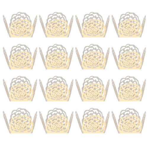 Gadpiparty Dessert 50pcs Truffle Wrappers Chocolate Candy Cups Truffle Liners Truffle Cups for Baby Shower Bridal Shower Birthday Wedding Party Supplies Golden Cake Baking Cup