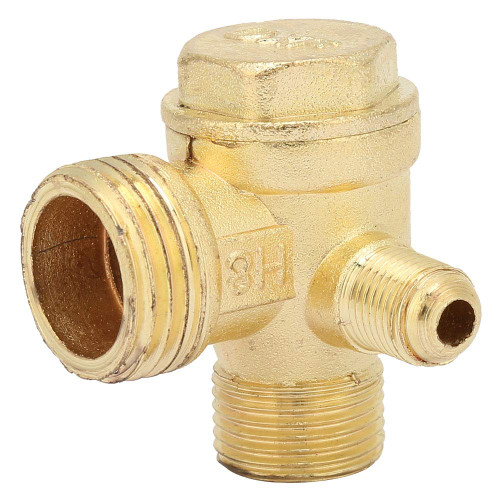 snap on Compressor Model 691915 Parts, Air Compressor Zinc Alloy Three Way Unidirectional Check Valve with 3 Male, air Compressor Replacement Parts