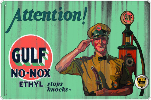 Hangtime Gulf Oil Nostalgia Sign 12 X 18