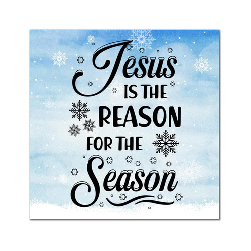 Jesus Is The Reason for The Season Wooden Signs Wall Plaque Christmas Joy Door Sign Farmhouse Wood Wall Hanging Decorative For Home Room Office Garden Kitchen Housewarming Gift 14x14in