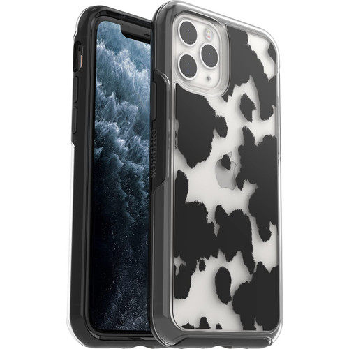 OtterBox iPhone 11 Pro Symmetry Series Case - COW PRINT, ultra-sleek, wireless charging compatible, raised edges protect camera & screen