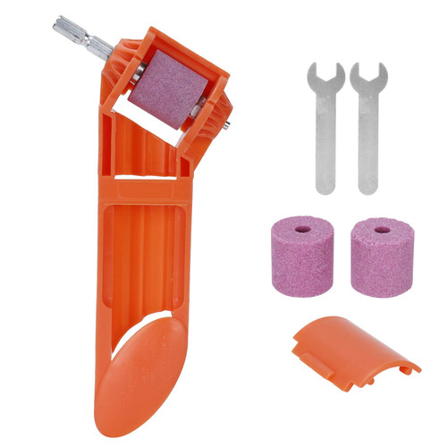 Portable Drill Powered Tool,Drill Grinder Grinding Tool for Drill Polishing,Corundum Grinding Wheel Drill Bit Sharpening Tool,Drill Bit Sharp Tool with 2 Wrench Tool and 3 Grindstone.