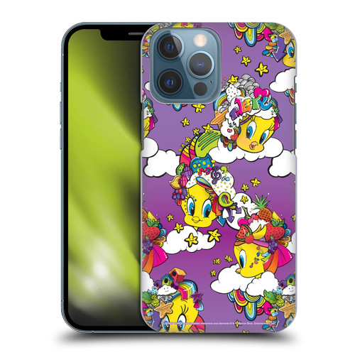 Head Case Designs Officially Licensed Looney Tunes Tweety Purple Patterns Hard Back Case Compatible with Apple iPhone 13 Pro Max