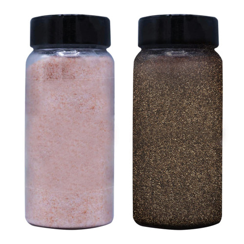 Himalayan Chef Pink Himalayan Salt and Black Pepper, Shaker Set