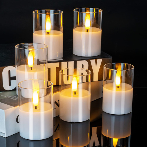 Homemory Glass Flameless Votive Candles with Timer, 300+Hour Lasting Battery Operated Led Candles, 2" x 3" Real Wax 3D Wick for Festival Wedding Home Decor (6Pack, White) Homemory Glass Flameless Votive Candles with Timer, 300+Hour Lasting Battery Operated Led Candles, 2" x 3" Real Wax 3D Wick for Festival Wedding Home Decor (6Pack, White)