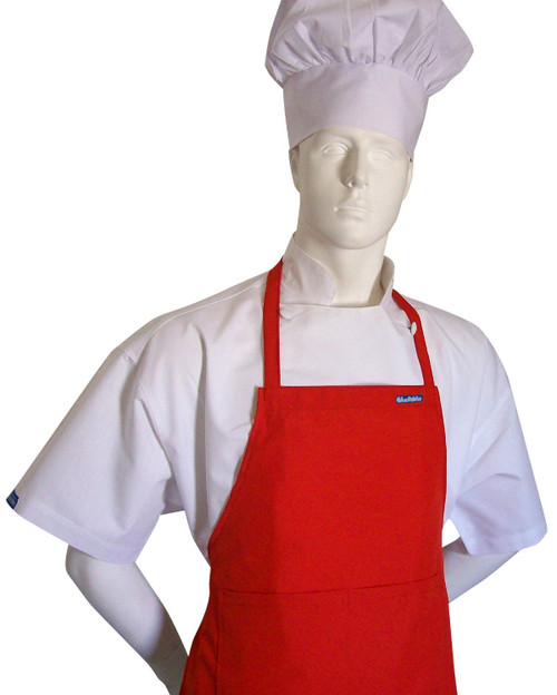 CHEFSKIN Original Red Lite Chef Apron w/Fully Adjustable Neck Straps Size Big & Tall