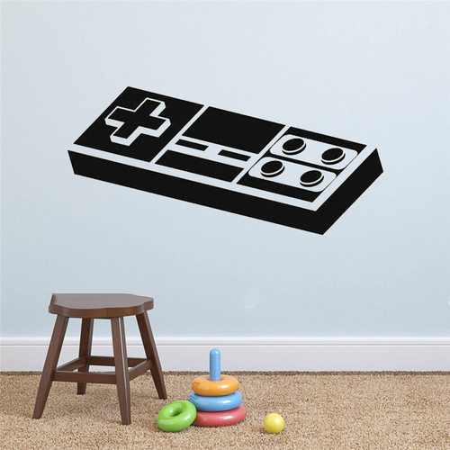 FGJFGGFR Retro Gamepad Boy Room Wall Art Sticker Art Decal Sticker Vinyl Detachable,Black,42X89CM