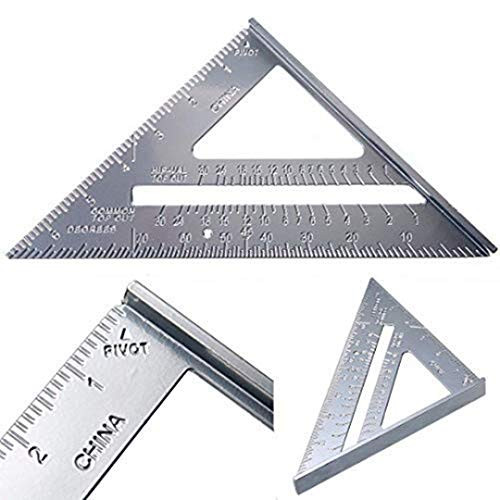 7" Aluminum Triangle Ruler Square Speed Carpenter Framing Measuring Tool