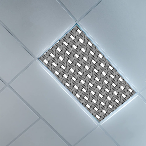 Fluorescent Light Covers for Ceiling Light Diffuser Panels-Crazy Pattern-Fluorescent Light Covers for Classroom Office-2ft x 4ft Drop Ceiling Fluorescent Decorative,Black White