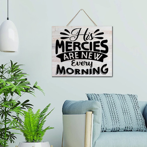 Autravelco Inspirational Gallery Wall Decor Wood Signs His Mercies Are New Every Morning Motivational Wall Art Wood Plaque Sign 10x12 Inch Wooden Hanging Signs Home Decor for Room Pantry Autravelco Inspirational Gallery Wall Decor Wood Signs His Mercies Are New Every Morning Motivational Wall Art Wood Plaque Sign 10x12 Inch Wooden Hanging Signs Home Decor for Room Pantry
