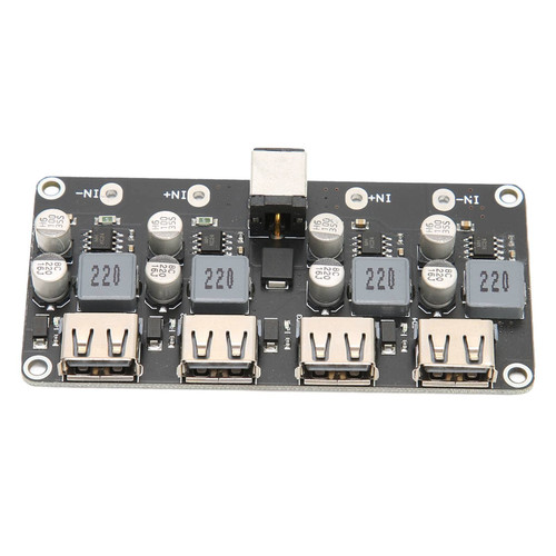 4 Way Fast Charge Module, Power Module Fast Charge Module 12V 24V to QC3.0 Power USB Phone Charging Converter Board