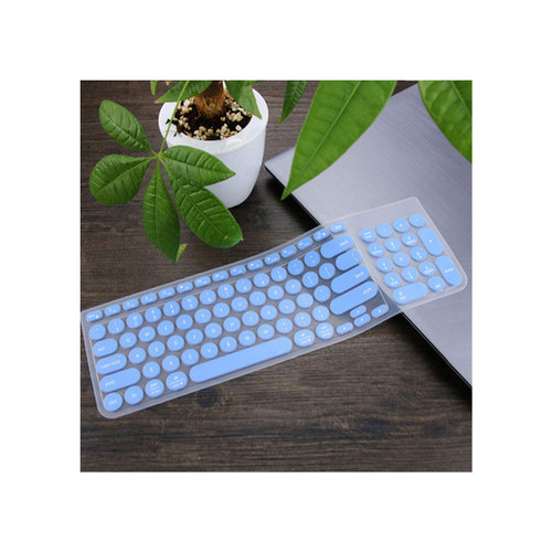 Silicone Laptop Keyboard Cover Skin Protector Compatible for Logitech K780 Multi Device Wireless Keyboard K 780,Blue