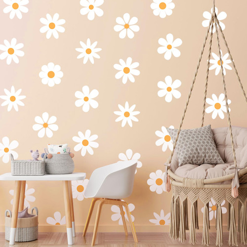 6 Sheets Daisy Wall Decals White Flower Wall Stickers Big Daisy Wall Stickers Peel and Stick Floral Stickers Wallpaper for Kids Girls Nursery Playroom Bedroom Living Room Wall Decor(Cute) 6 Sheets Daisy Wall Decals White Flower Wall Stickers Big Daisy Wall Stickers Peel and Stick Floral Stickers Wallpaper for Kids Girls Nursery Playroom Bedroom Living Room Wall Decor(Cute)
