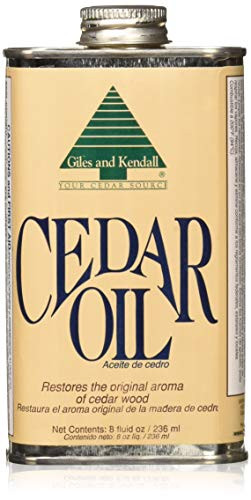 Giles and Kendall Cedar Oil Restores the Original Aroma of Cedar Wood, 8 Fluid oz / 236 ml