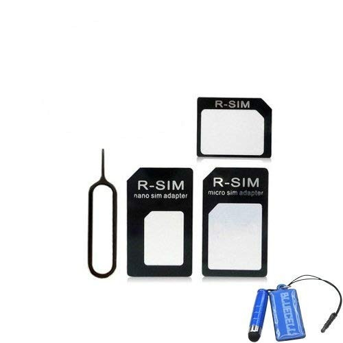 Bluecell Set of 3 Cellphone Nano to Micro Standard SIM Card Converter Tray Adapter Holder for Apple IPhone 5S 5 4S 4G 3GS 3G with 1 Free Tray Opener