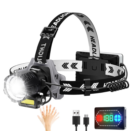 HEKIWAY Rechargeable LED Headlamp, 100000 Lumens High Bright Headlamps with 12 Modes, Zoomable Head Lamp, Digital Power Display, IPX6 Waterproof Headlight with Warn Red Light for Camping, Running HEKIWAY Rechargeable LED Headlamp, 100000 Lumens High Bright Headlamps with 12 Modes, Zoomable Head Lamp, Digital Power Display, IPX6 Waterproof Headlight with Warn Red Light for Camping, Running