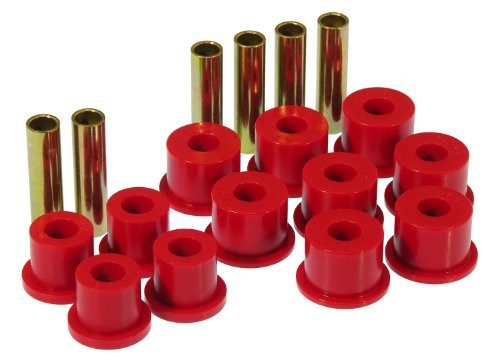 Prothane 7-1017 Red Rear Spring Eye and Shackle Bushing Kit