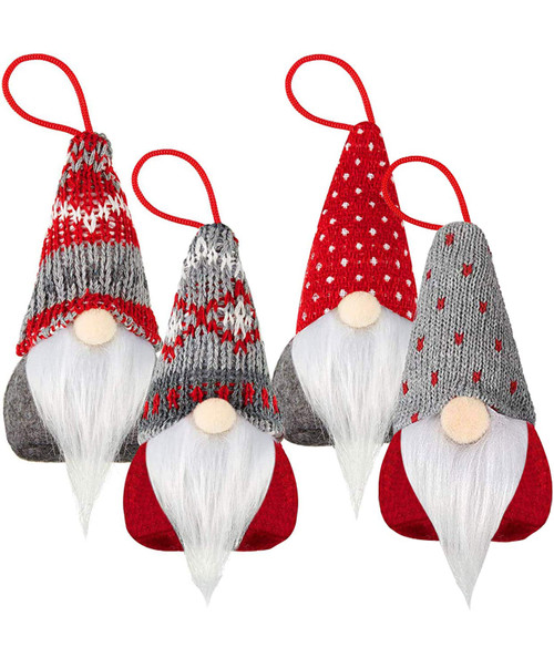 Gnome Christmas Decorations, Handmade Swedish Tomte Xmas Gnome Faceless Plush Doll Pendant, Scandinavian Santa Elf Hanging Ornaments for Christmas Tree Holiday Fireplace Home Decor 4 Pack Gnome Christmas Decorations, Handmade Swedish Tomte Xmas Gnome Faceless Plush Doll Pendant, Scandinavian Santa Elf Hanging Ornaments for Christmas Tree Holiday Fireplace Home Decor 4 Pack