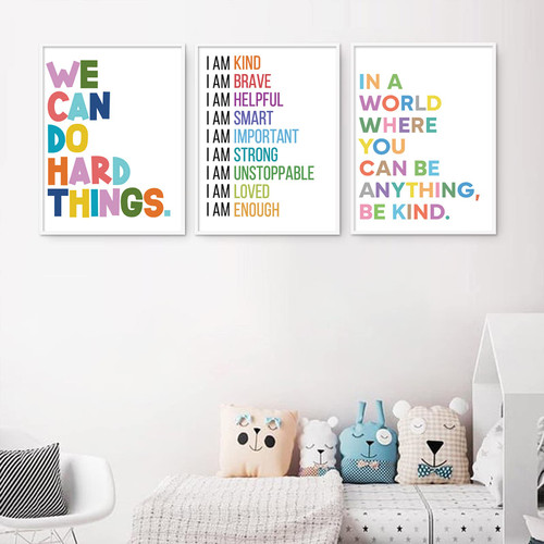 Pennclys Colorful Inspirational Quotes Wall Art Nursery Canvas Wall Decor Inspirational Art Prints Motivational Posters for Classroom Girls Kids Playroom Decor 12x16 Inch Unframed Pennclys Colorful Inspirational Quotes Wall Art Nursery Canvas Wall Decor Inspirational Art Prints Motivational Posters for Classroom Girls Kids Playroom Decor 12x16 Inch Unframed