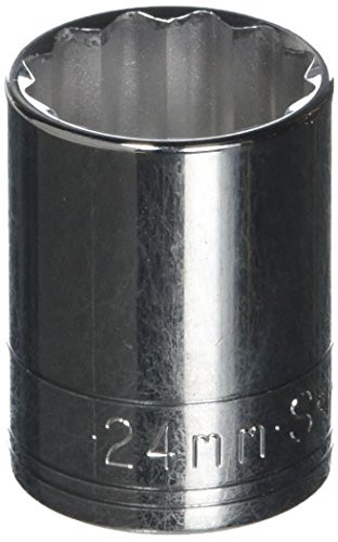 SK Hand Tool 40324 12 Point 24mm 12 Point 24mm Socket, 1/2-Inch, Chrome