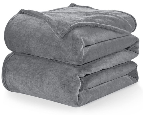 CozyLux Fleece Blanket King Grey 108" x 90" - 300GSM Super Soft Lightweight Microfiber Flannel Blankets for Travel Camping Chair and Sofa, Cozy Luxury Plush Fuzzy Bed Blankets, Gray CozyLux Fleece Blanket King Grey 108" x 90" - 300GSM Super Soft Lightweight Microfiber Flannel Blankets for Travel Camping Chair and Sofa, Cozy Luxury Plush Fuzzy Bed Blankets, Gray