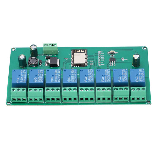 ESP8266 Relay Module, Relay Module WiFi 8?Channel ESP8266 Development Board Wireless Development Board with 1 X Relay Module for Smart Home Wireless Control