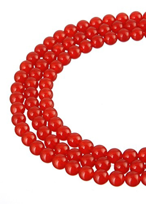 wanjin Chalcedony Gemstone Loose Beads red jade 10mm Round Crystal Energy Stone Healing Power for Jewelry Making
