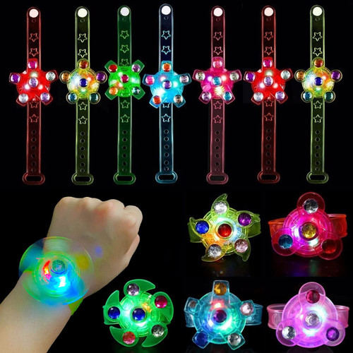 Maegawa 25 Pack LED Light Up Fidget Spinner Bracelets Party Favors For Kids 4-8 8-12,Glow in The Dark Party Supplies,Birthday Gifts,Treasure Box Toys for Classroom,Carnival Prizes,Pinata Goodie Bags Stuffers Maegawa 25 Pack LED Light Up Fidget Spinner Bracelets Party Favors For Kids 4-8 8-12,Glow in The Dark Party Supplies,Birthday Gifts,Treasure Box Toys for Classroom,Carnival Prizes,Pinata Goodie Bags Stuffers