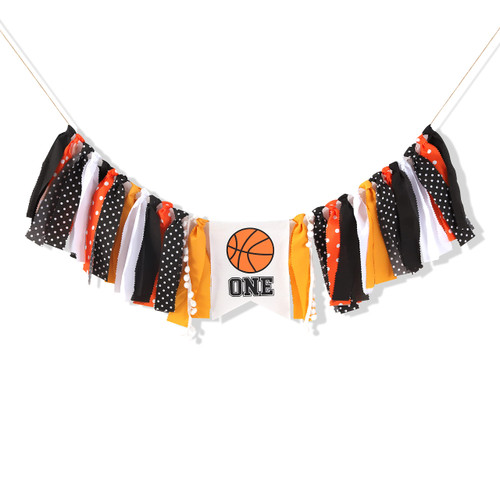 Basketball One High Chair Banner - Basketball 1st/first Birthday Party Decorations,basketball Boys 1st/first High Chair Banner,sports Birthday Highchair Banner,basketball Photo Prop Smash Cake