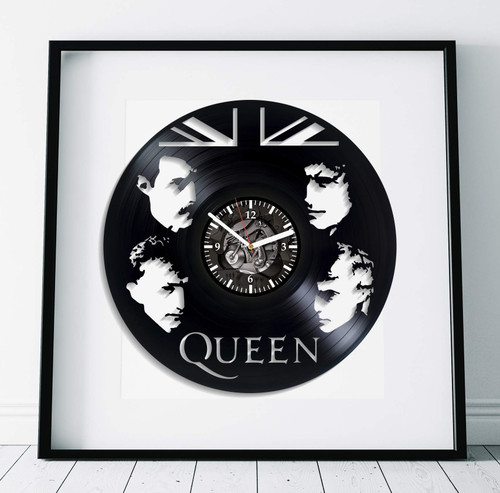 Kovides Room Wall Art Rock Music Band Art Lp Retro Vinyl Record Wall Clock Art Handmade Art Clock Birthday Gift Idea for Fan Wall Clock Vintage Rock Music Gift