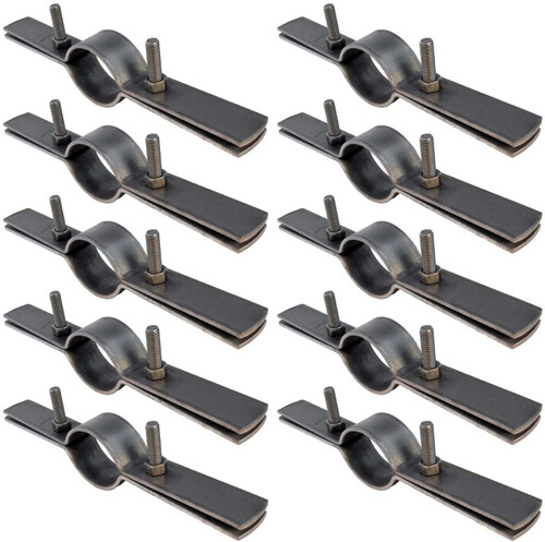 Highcraft DMST-QM112-10 Riser Clamp Vertical Pipe Hanger for Copper, Iron, CPVC, PEX 1-1/2 in. Uncoated Steel, 10 Pack