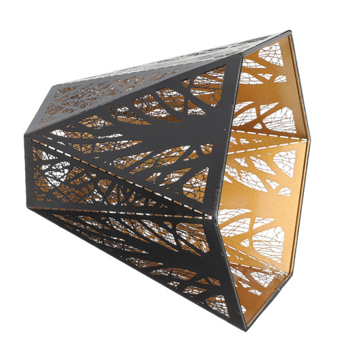 Mobestech Rattan Pendant Lights Metal Lamp Shade with Tree Shadow E27 Clip On Table Lampshade Hollow Out Chandelier Light Covers Tabletop Lamp Covers for Home Table Lamp Floor Light Black Lamp Shades