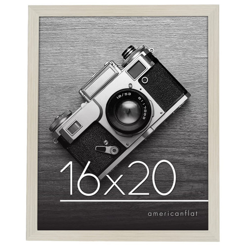 Americanflat 16x20 Poster Frame in Light Wood - Composite Wood with Polished Plexiglass - Horizontal and Vertical Formats for Wall with Included Hanging Hardware