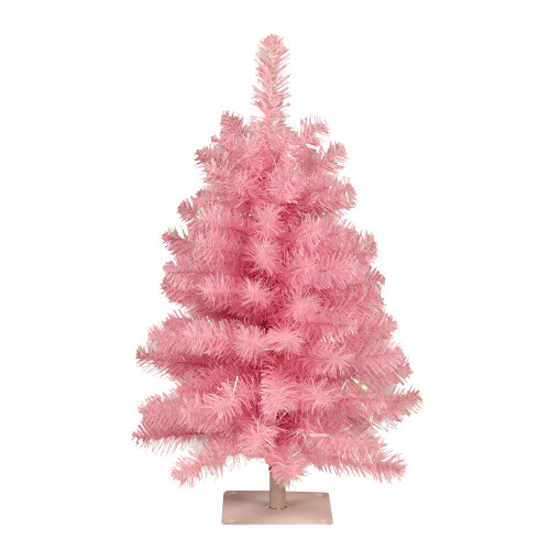 Vickerman 2' Pink Pine Artificial Christmas Tree, Unlit - Faux Pine Christmas Tree - Seasonal Indoor Home Decor Vickerman 2' Pink Pine Artificial Christmas Tree, Unlit - Faux Pine Christmas Tree - Seasonal Indoor Home Decor