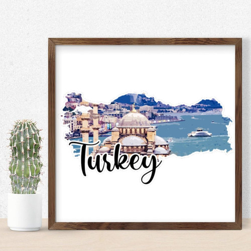 Turkey Wood Framed Sign Primitive Decor Hanging Global Travel Aesthetic Landmarks Signs Cute Wooden Plaque Sign for Laundry Living Room Pantry 12x12in Turkey Wood Framed Sign Primitive Decor Hanging Global Travel Aesthetic Landmarks Signs Cute Wooden Plaque Sign for Laundry Living Room Pantry 12x12in
