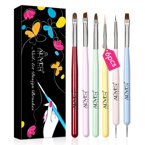 Nail Art Brushes Setl, Gel Polish Nail Art Design Pen Painting Tools with Nail Extension Gel Brush, Builder Gel Brush, Nail Art Liner Brush and Nail Dotting Pen for Salon DIY Manicure at Home Nail Art Brushes Setl, Gel Polish Nail Art Design Pen Painting Tools with Nail Extension Gel Brush, Builder Gel Brush, Nail Art Liner Brush and Nail Dotting Pen for Salon DIY Manicure at Home