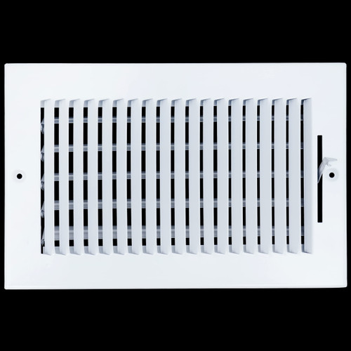 Handua 10"W x 6"H [Duct Opening Size] 1 Way Steel Air Supply Diffuser | Register Vent Cover Grill for Sidewall and Ceiling | White | Outer Dimensions: 11.75"W X 7.75"H for 10x6 Duct Opening