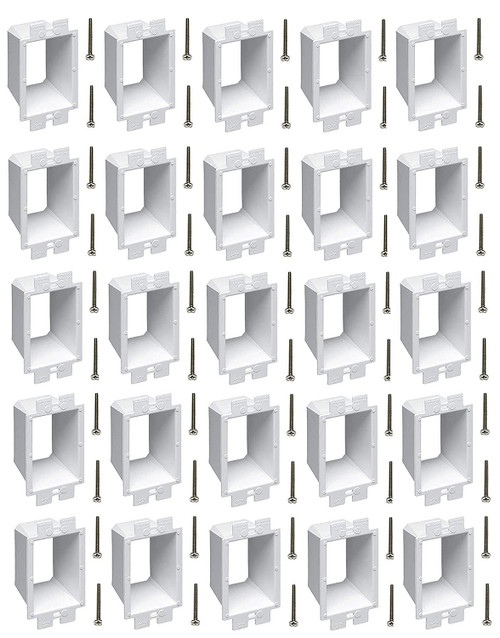 iMBAPrice BE1-25 (1-Gang) Electrical Power Outlet Box Extender - White, 25-Pack iMBAPrice BE1-25 (1-Gang) Electrical Power Outlet Box Extender - White, 25-Pack