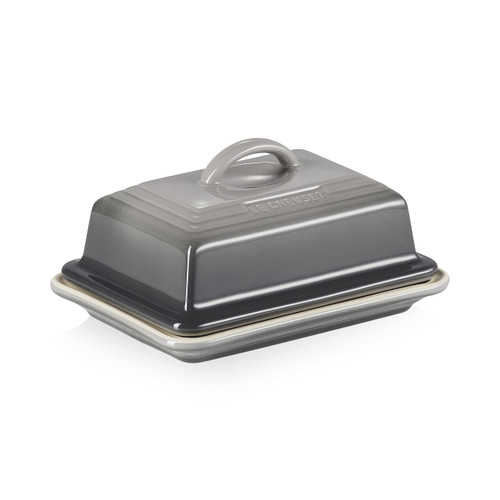 Le Creuset Stoneware Butter Dish, 6.75" x 5" x 3.5", Oyster Gray