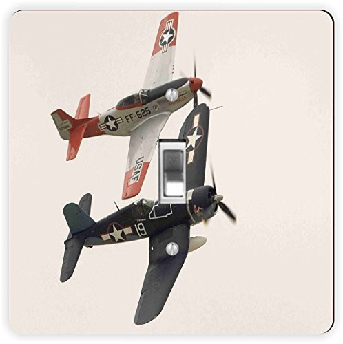 Rikki Knight Vintage Army Fighter Planes-Single Toggle Light Switch Plate