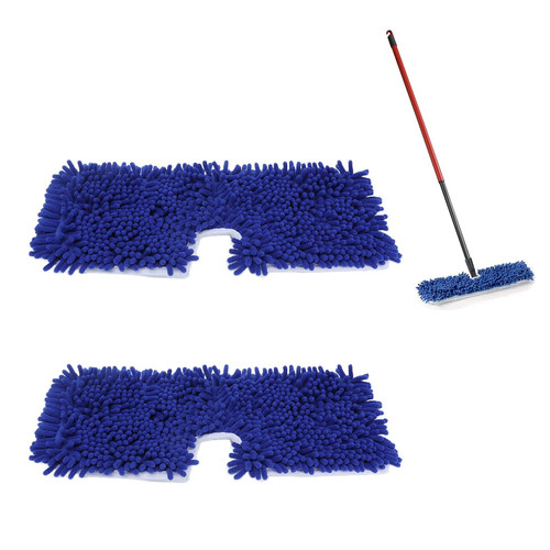VTOSEN 2PCS Mop Head Pad Microfiber Mop Replacement Pad Washable Reusable Mop Refill - Mop Pad Cloth, Durable Mop Replacement, Microfiber Mop Refill