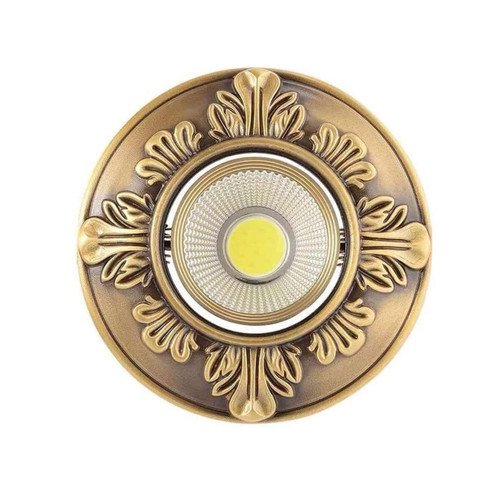 OEIEFE Ultra-Thin LED Retro European Copper Recessed Downlight Spotlight Ceiling Light Ceiling Light Downlight 4000K 3W, 5W, 7W, 10W Dining Room, Living Room, Baffle Trim (Color : 5w_Neutral Light