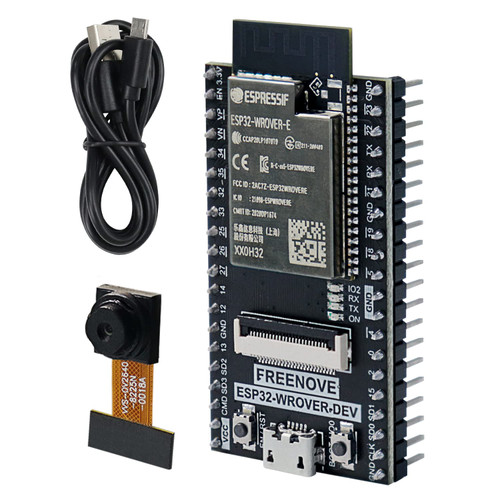 FREENOVE ESP32-WROVER CAM Board (Compatible with Arduino IDE), Onboard Camera Wireless, Python C Code, Detailed Tutorial, Example Projects