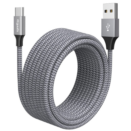 etguuds USB C Cable [20ft/6m], 1-Pack, Long USB-A 2.0 to USB-C Cable, Fast Charging Type C Charger Cord Nylon Braided for Samsung Galaxy Note, LG, Moto, Pixel, Switch, and Other USB C Devices