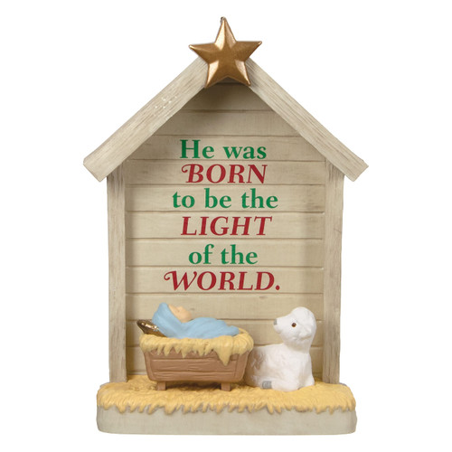 Hallmark Keepsake Plastic Christmas Ornament 2022, Light of The World Nativity