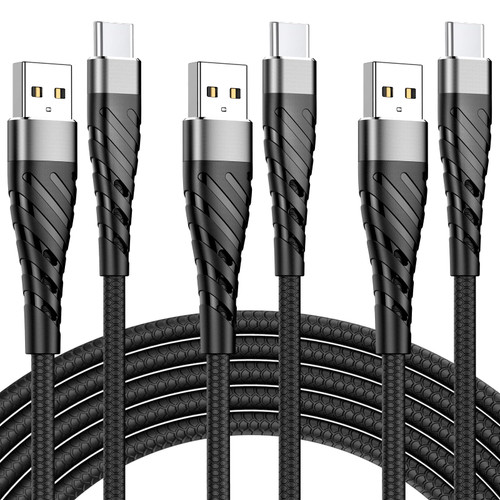 USB C Cable 10ft 3Pack, Type C Charger Fast Charging Type C Cable USB C Charger Cord Compatible with Samsung Galaxy S21 S8 S9 S10 S20 A02s A10s A10e A01 A11 A12 A21 A32 A42 A52, LG V50 G6, Moto G7 G8