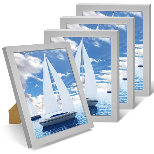 Nacial Picture Frames 8.5x11 inch Set of 4, Photo Frame Display 8.5x11 photo without Mat, Diploma Frame Certificate Document Frame for Wall or Tabletop