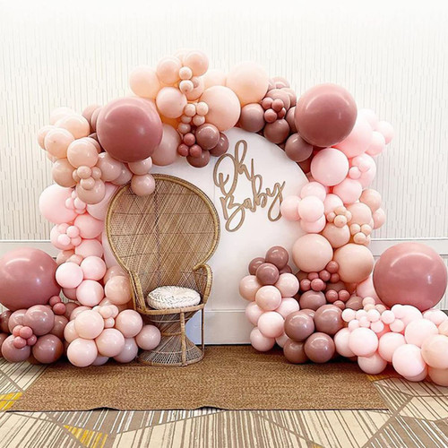 Blush Dusty Pink Balloon Garland Double Stuffed Baby Pink Balloon Latex Rose Pink Balloon Arch Kit Pastel Pink Balloon Set For Boho Wedding Baby Shower Princess Birthday Party Bridal Shower Decoration